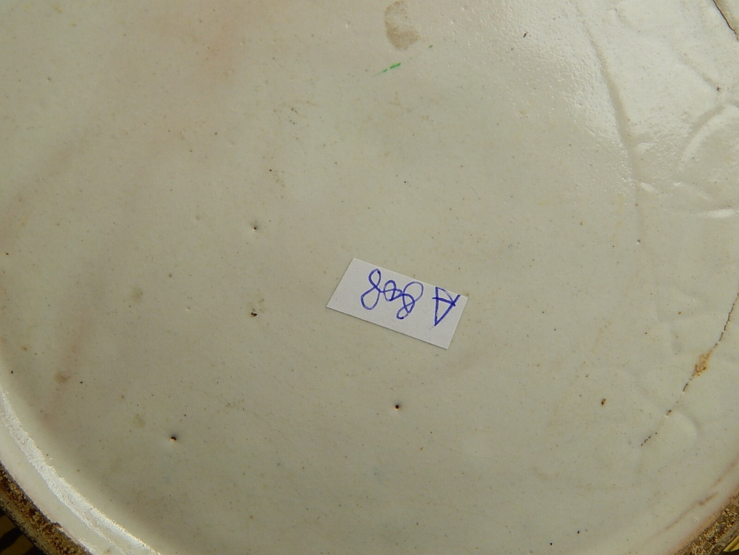 ANTICO VASO CACHE POT FIORIERA CON MASCHERONI CERAMICA CALTAGIRONE PRIMO 900