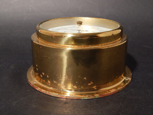 VINTAGE NAUTICA BAROMETRO ANEROIDE OTTONE MADE IN WESTERN GERMANY