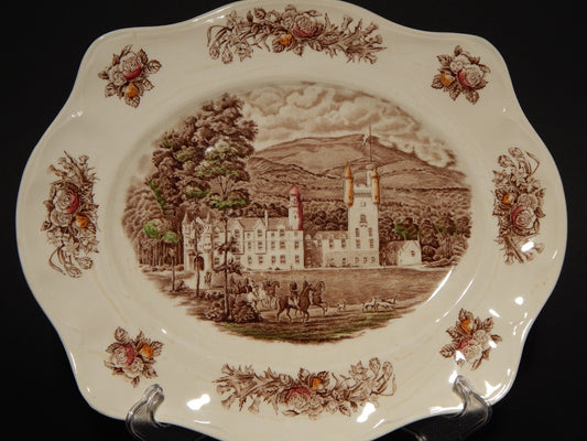 ANTICO VASSOIO PORCELLANA JOHNSON BROS ROYAL HOMES OF BRITAIN BALMORAL CASTLE