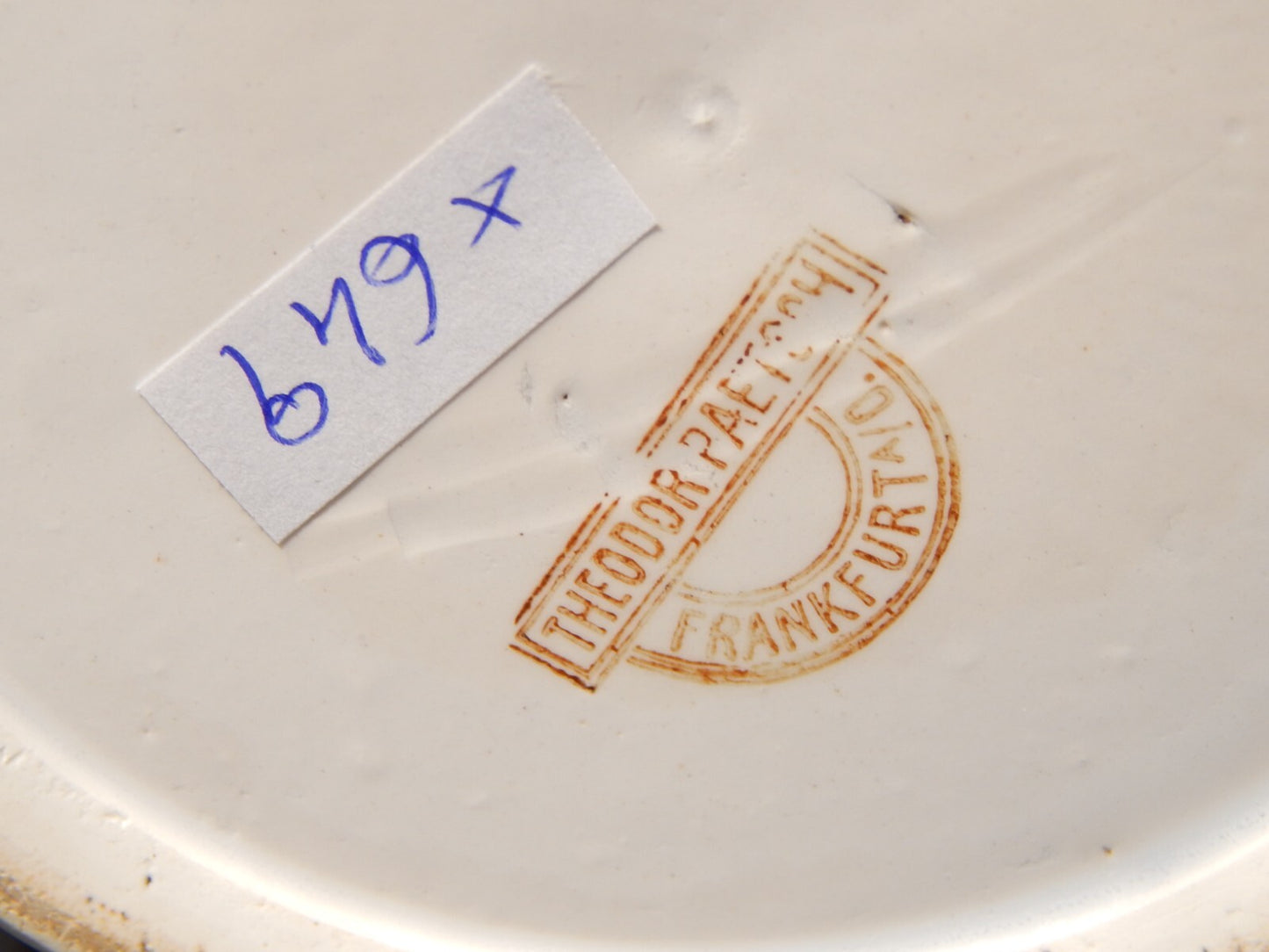 ANTICO RARO BARATTOLO MEEL FARINA PORCELLANA THEODOR PAETSCH FRANCOFORTE