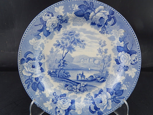 ANTICO COLLEZIONE RARISSIMO PIATTO PORCELLANA WEDGWOOD META' 800 VITTORIANO #