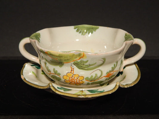 ANTICA RARA ZUCCHERIERA CIOTOLA IN MAIOLICA CERAMICA CANTAGALLI FIRENZE ITALY