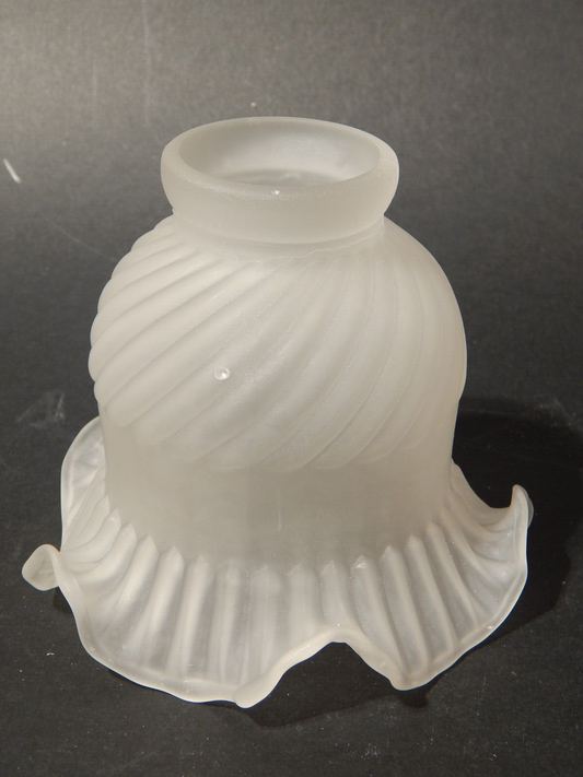 ANTICO LIBERTY TULIP PARALUME IN VETRO SATINATO PER APPLIQUE O LAMPADA B1057