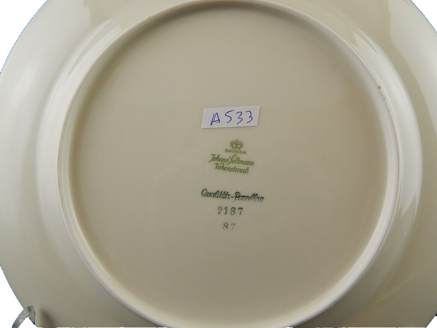 VINTAGE SERVIZIO 6 PIATTI PIANI PORCELLANA IMPERO VOHENSTRAUSS BAVARIA SELTMANN