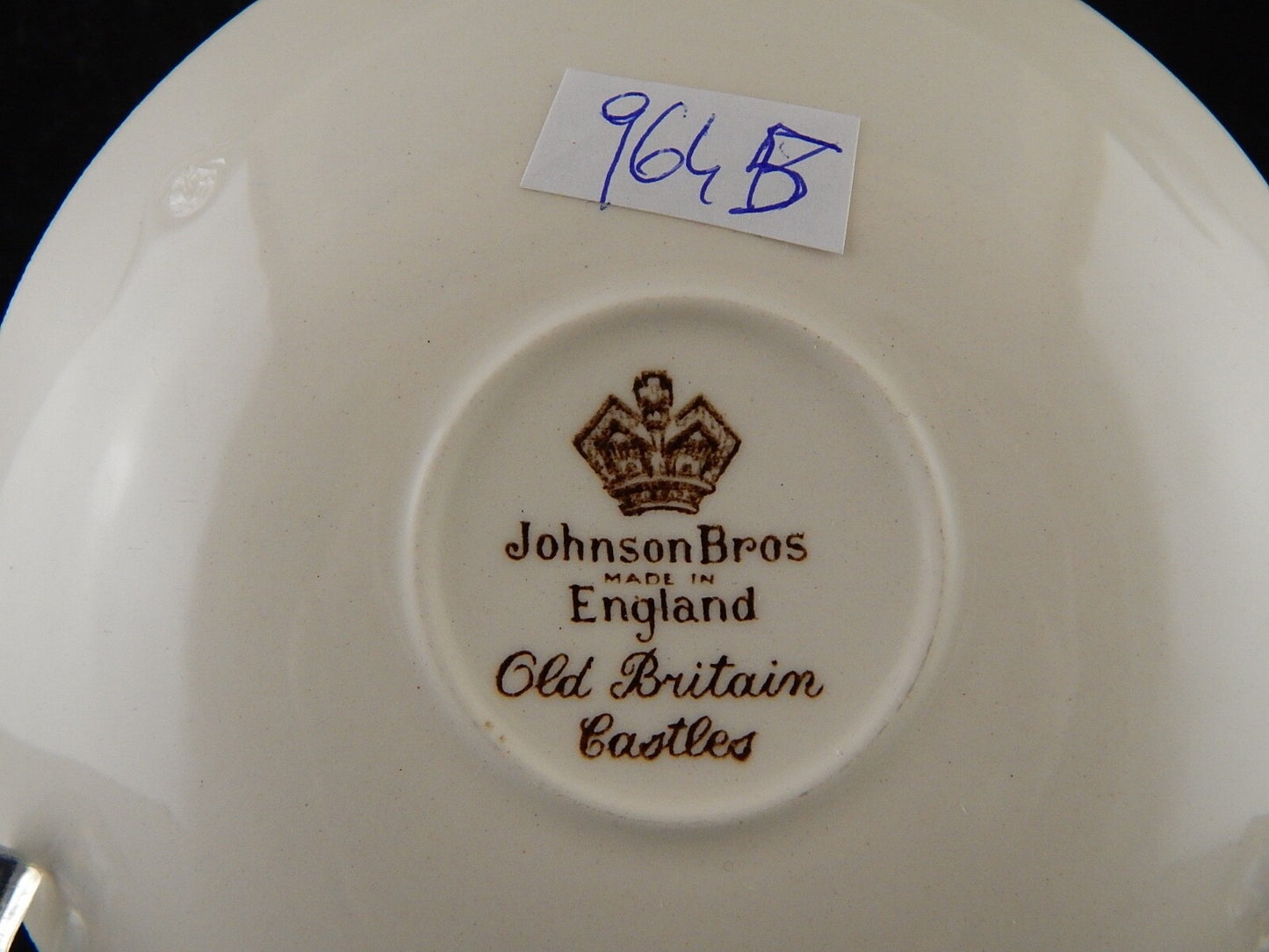 VINTAGE JOHNSON BROS OLD BRITAIN CASTLE TAZZINA CAFFE SEMI-PORCELLANA DIFETTO