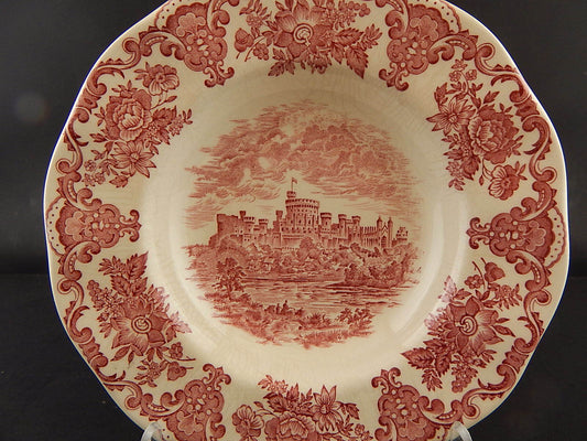 PORCELLANA VINTAGE WEDGWOOD ROYAL HOMES OF BRITAIN WINDSOR CASTLE BIANCO ROSSO