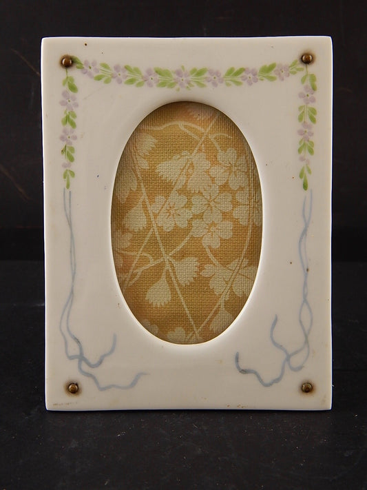 ANTICA PRIMO 900 LIBERTY CORNICE PORTA RITRATTO FOTO IN PORCELLANA