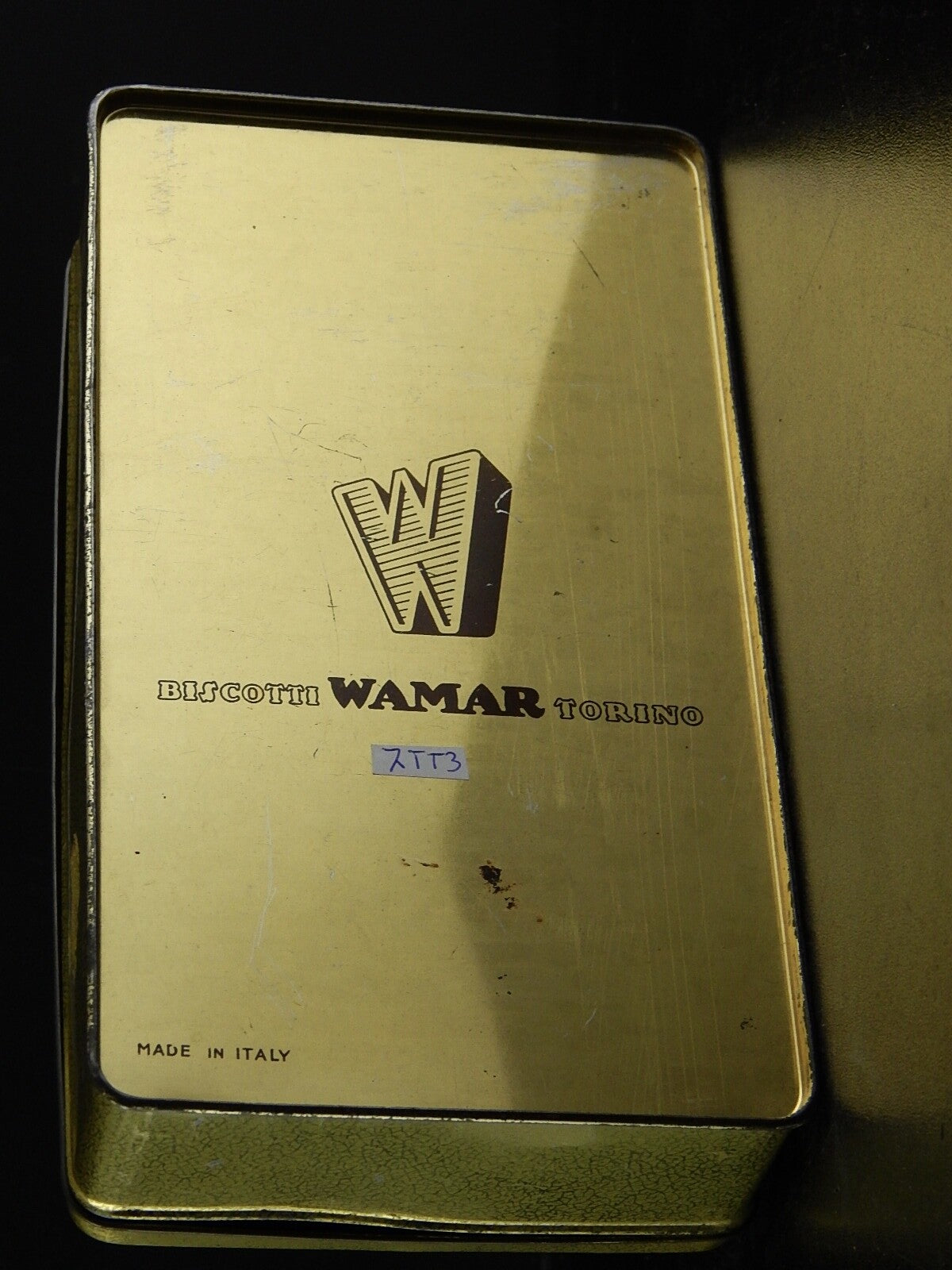 PUBBLICITARIO VINTAGE SCATOLA LATTA BISCOTTI WAMAR TORINO COLLEZIONE