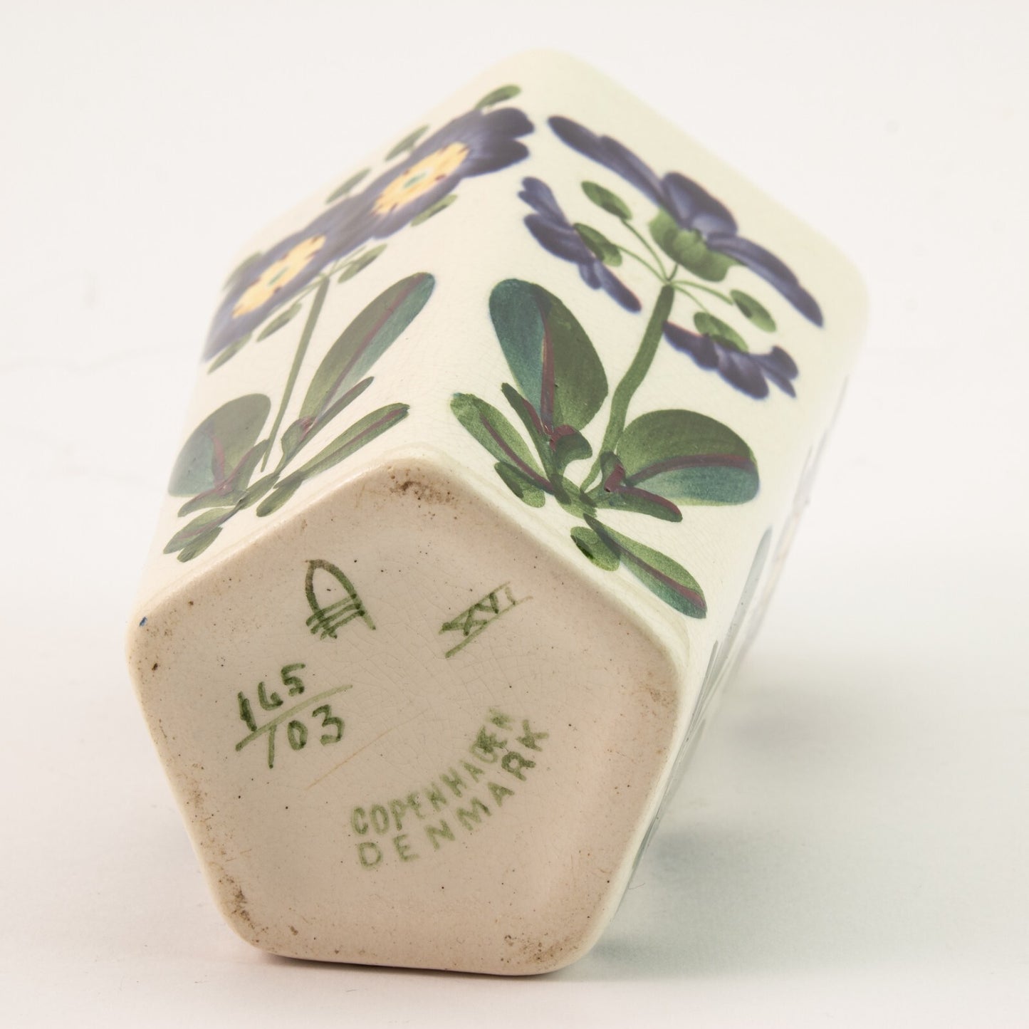 ROYAL COPENHAGEN ALUMINIA ANTICO VASO CERAMICA SOTTOSMALTO 165-103 CM 9X16