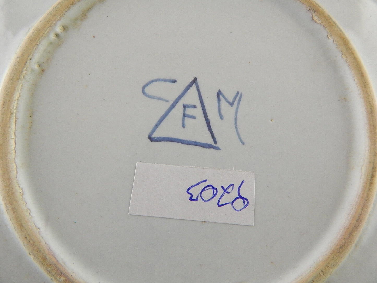 VINTAGE TAZZA DA TE' AL GAROFANO CERAMICA MAIOLICA MORELLI FAENZA HANDMADE ITALY