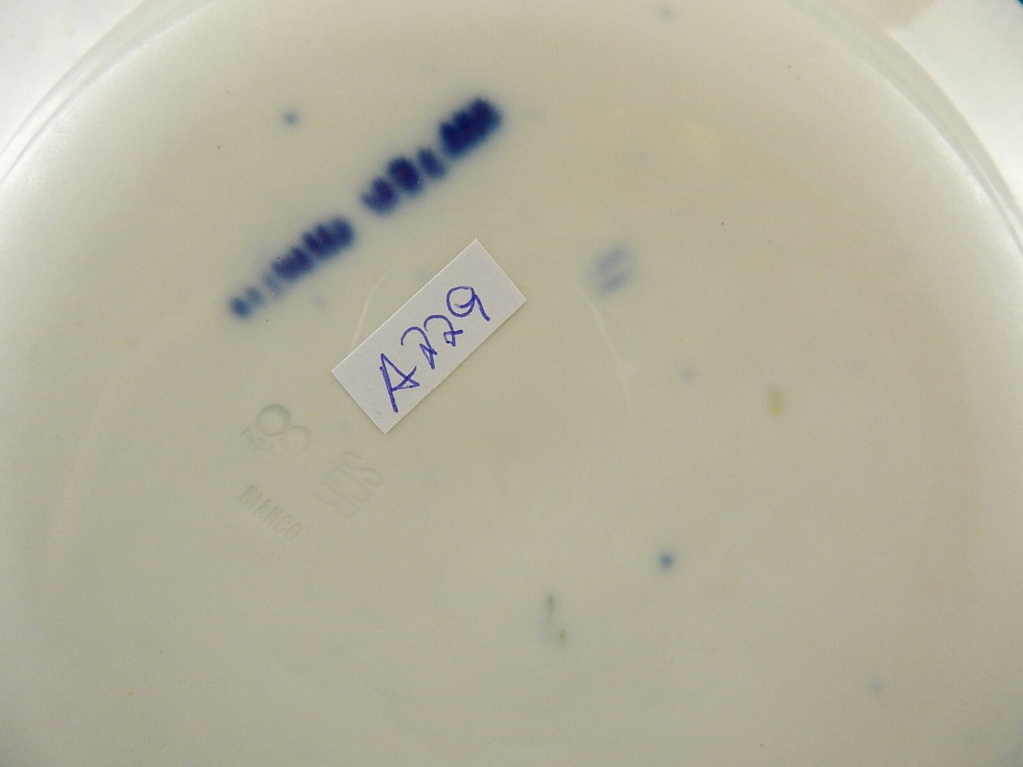 ANTICO PIATTO NINFEE CERAMICA RICHARD MILANO FINE 800 FLOW BLUE WATER NYMPH A779