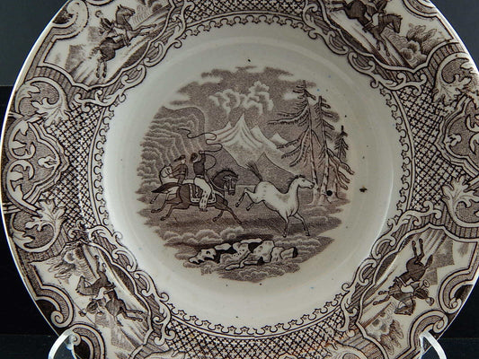 ANTICO PIATTO FONDO CERAMICA MUSSO VEDOVA BESIO MONDOVI' META'800 N. 229
