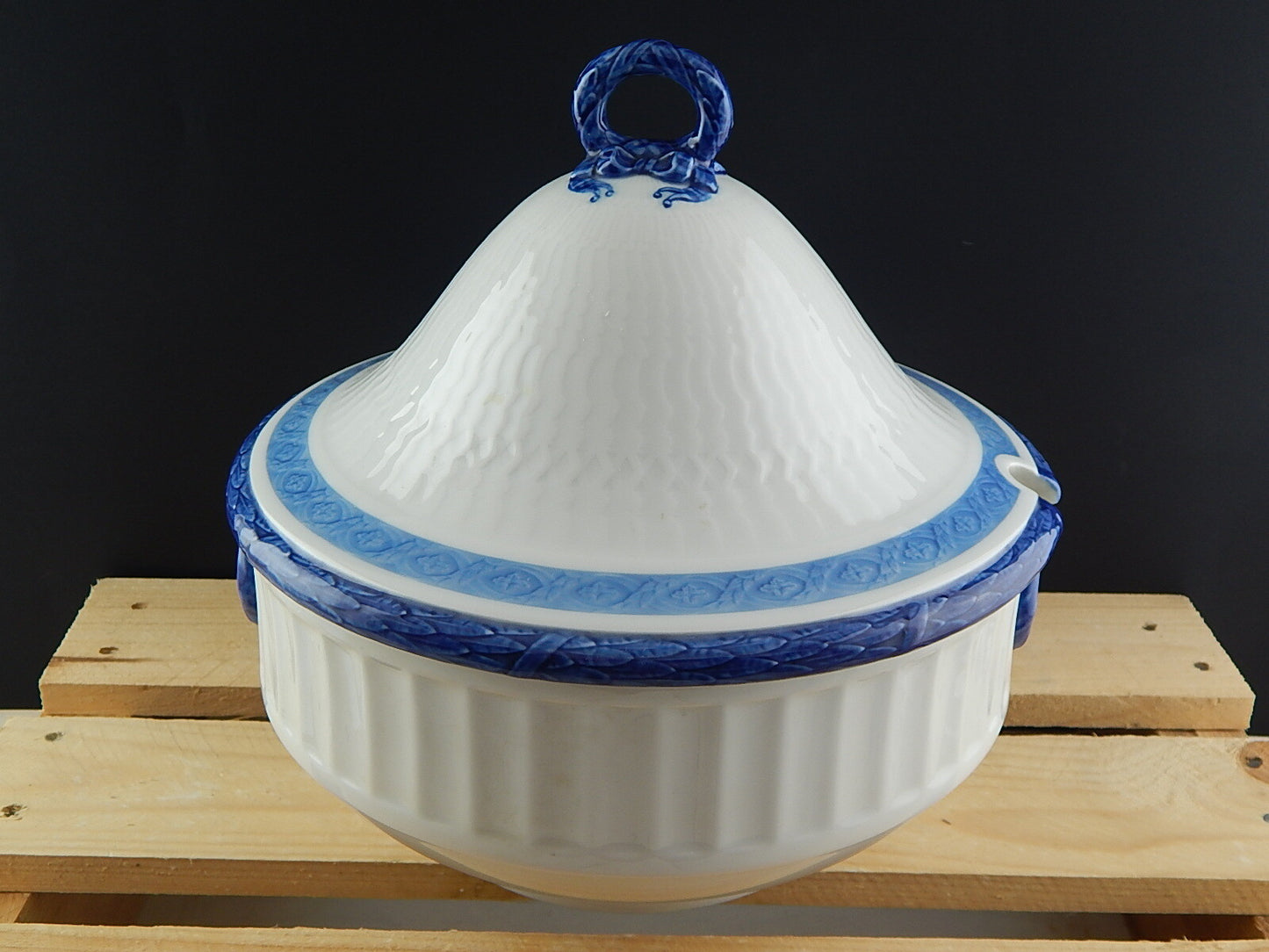 ROYAL COPENHAGEN TUREEN ZUPPIERA CENTROTAVOLA PORCELLANA FAN VENTAGLIO
