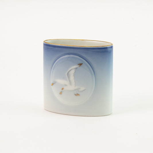 PORTA STUZZICADENTI PORCELLANA E ORO ZECCHINO GABBIANI BING&GRONDAHL 183