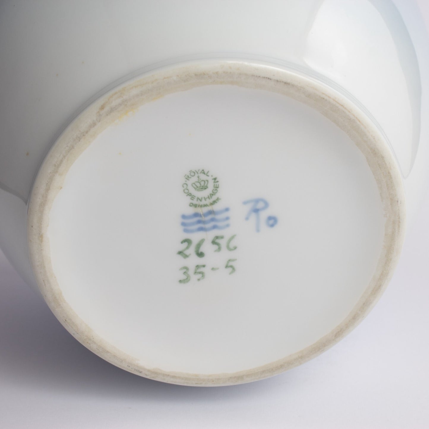 VASO GRANDE PORCELLANA ROYAL COPENHAGEN "Tulipani e Farfalle" HANDMADE 2656-35-5