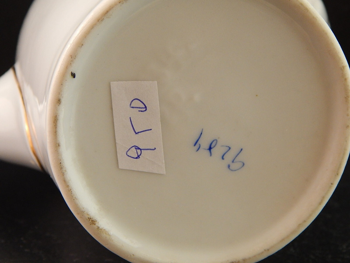 ANTICA ART DECO CAFFETTIERA PORCELLANA BOEMA DECORO A GHIRLANDA