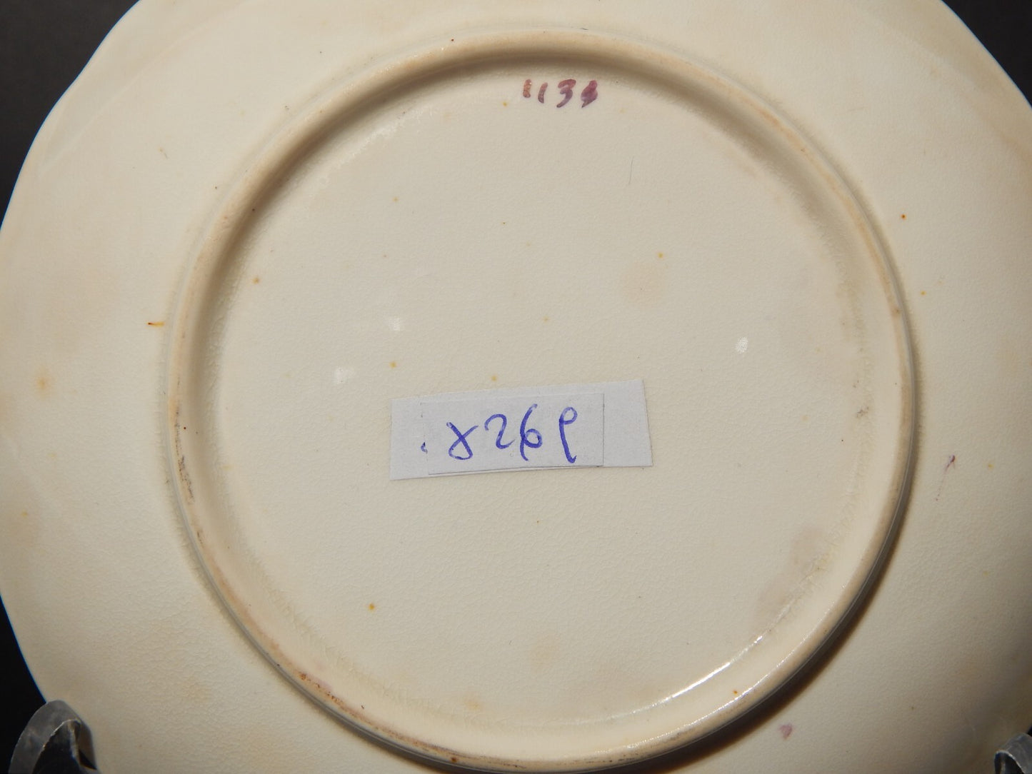 ANTICO GEORGIANO PIATTINO PORCELLANA LUSTRO ROSA STAFFORDSHIRE X269