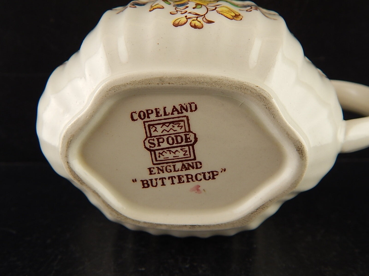 ANTICA LATTIERA INGLESE SEMI PORCELLANA COPELAND SPODE BUTTERCUP COLLECTION 1895