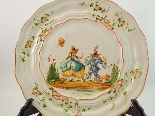 ANTICO PREZIOSO PIATTO PARATA CERAMICA ALBISOLA LA CASA DELL'ARTE PRIMO 900