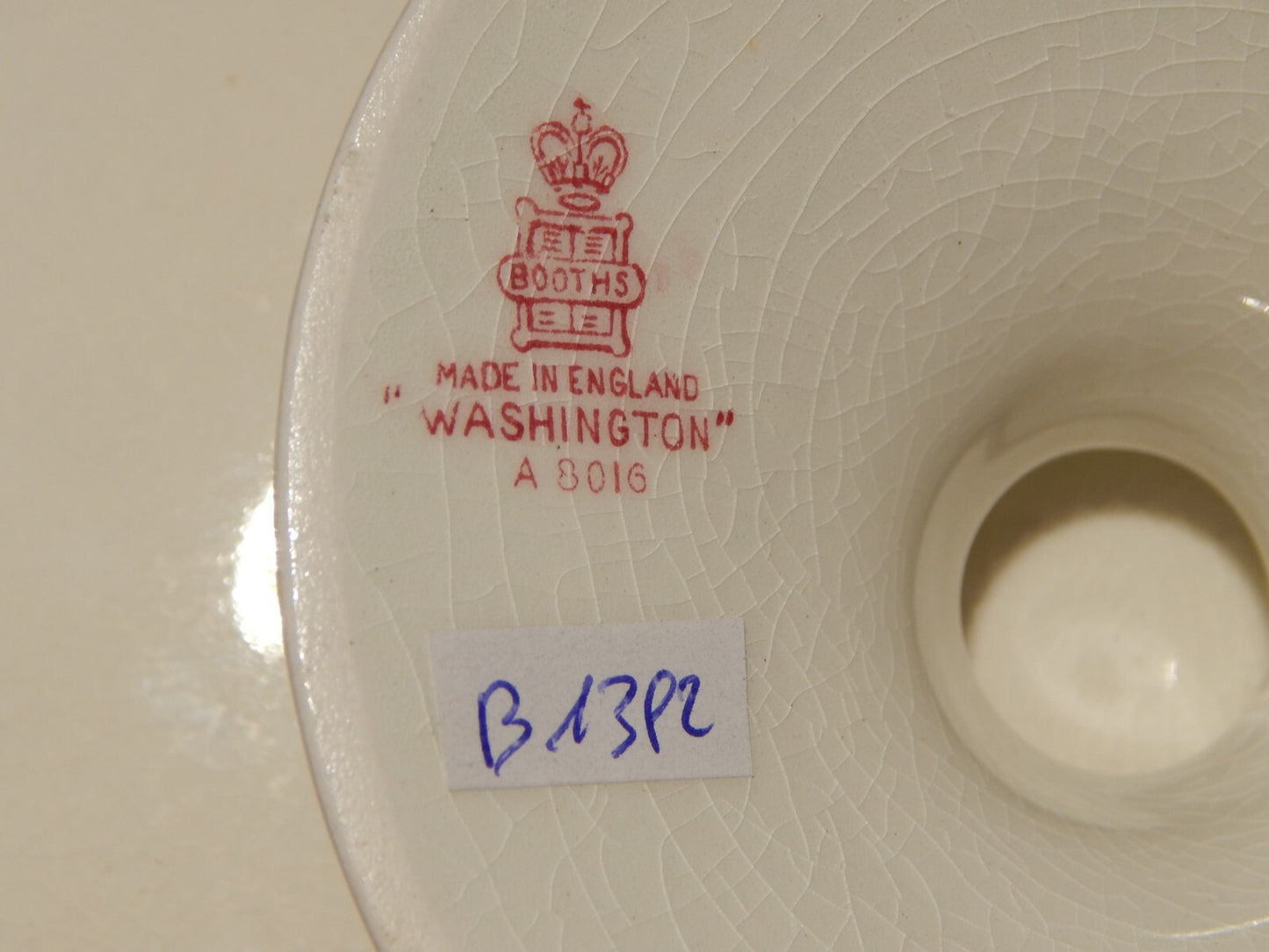 ANTICA ALZATA CENTROTAVOLA BOOTHS WASHINGTON SEMI PORCELLANA INGLESE FIORI ROSA