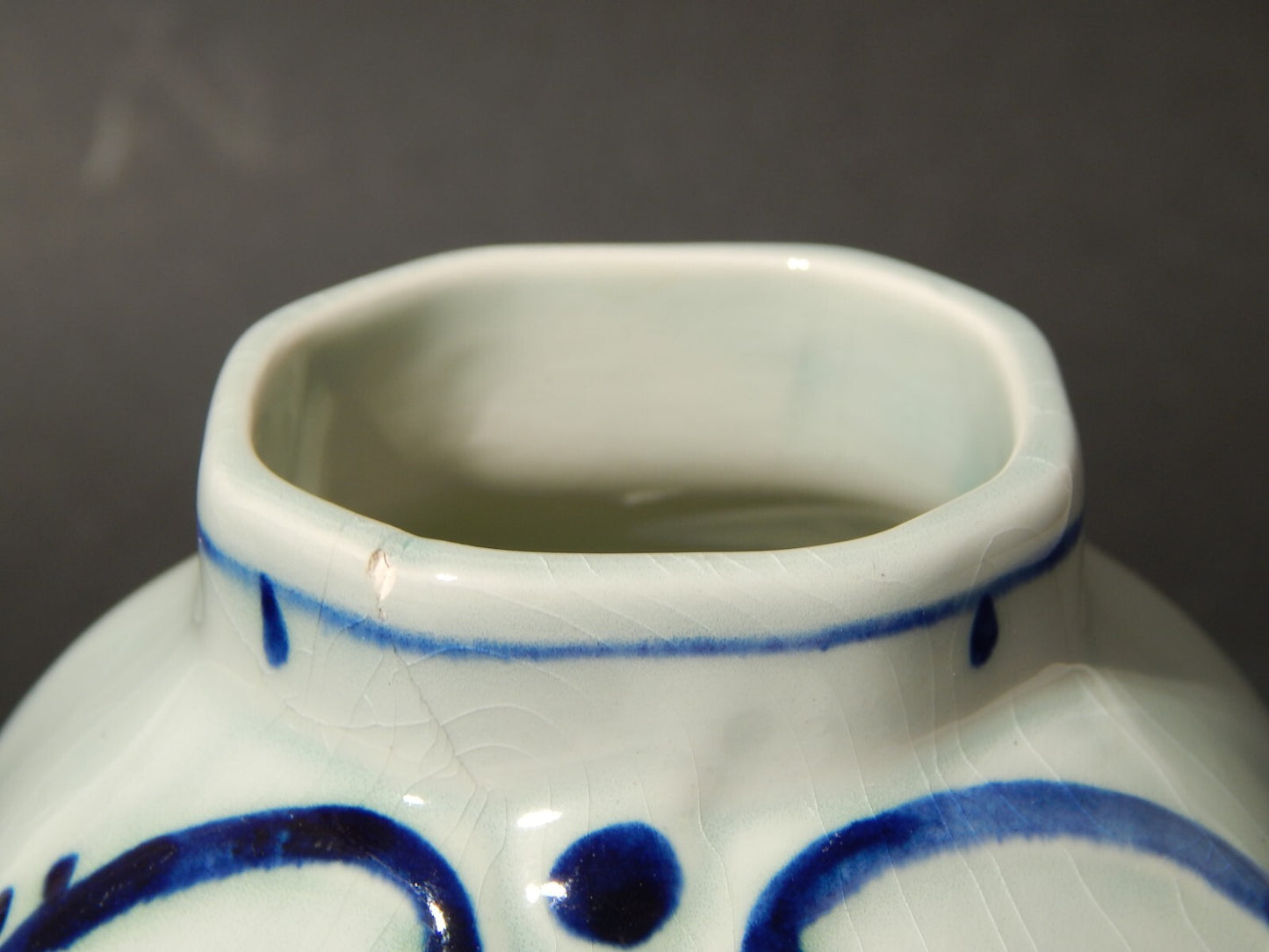 ANTICO RARO VASO URNA FARMACIA SPEZIALE CERAMICA DELFTS BIANCO BLU PRIMO 900