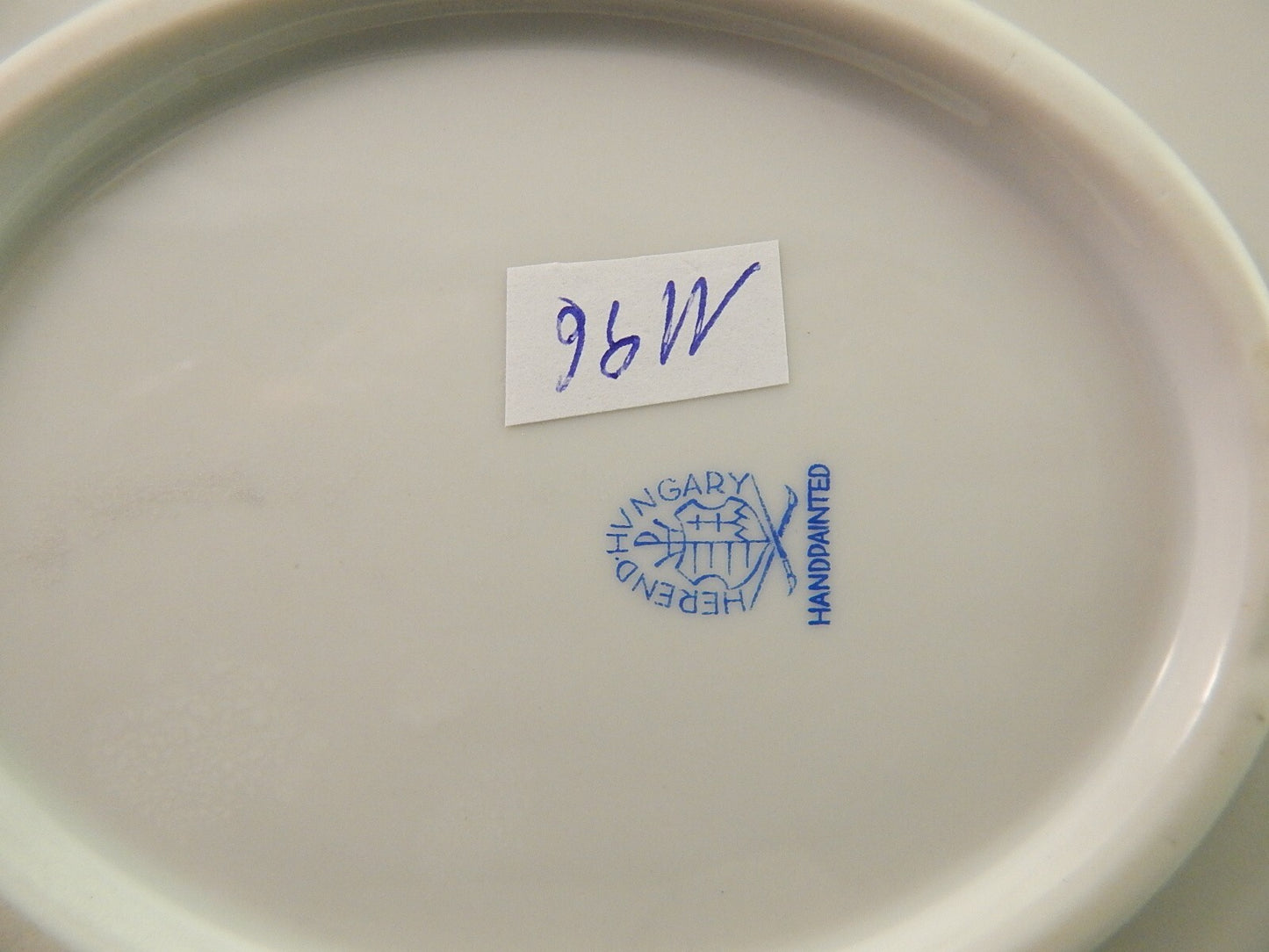 VASSOIO HEREND ANTICA ROSA DI VIENNA HUNGARY HANDPAINTED DIPINTO A MANO #1196