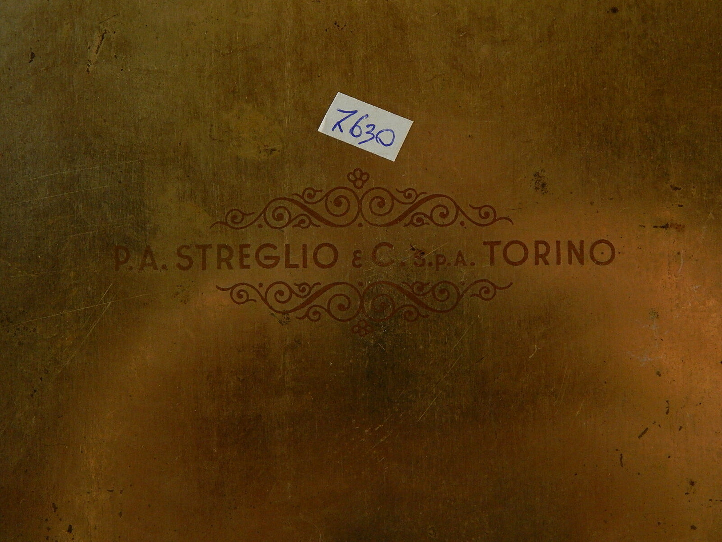 PUBBLICITARIO VINTAGE SCATOLA LATTA PASTICCERIA STREGLIO TORINO NATURA MORTA
