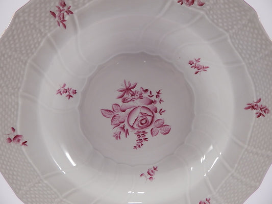 PIATTO FONDO PORCELLANA HEREND HUNGARY ROSE HAND-MADE PORCELAIN PLATE