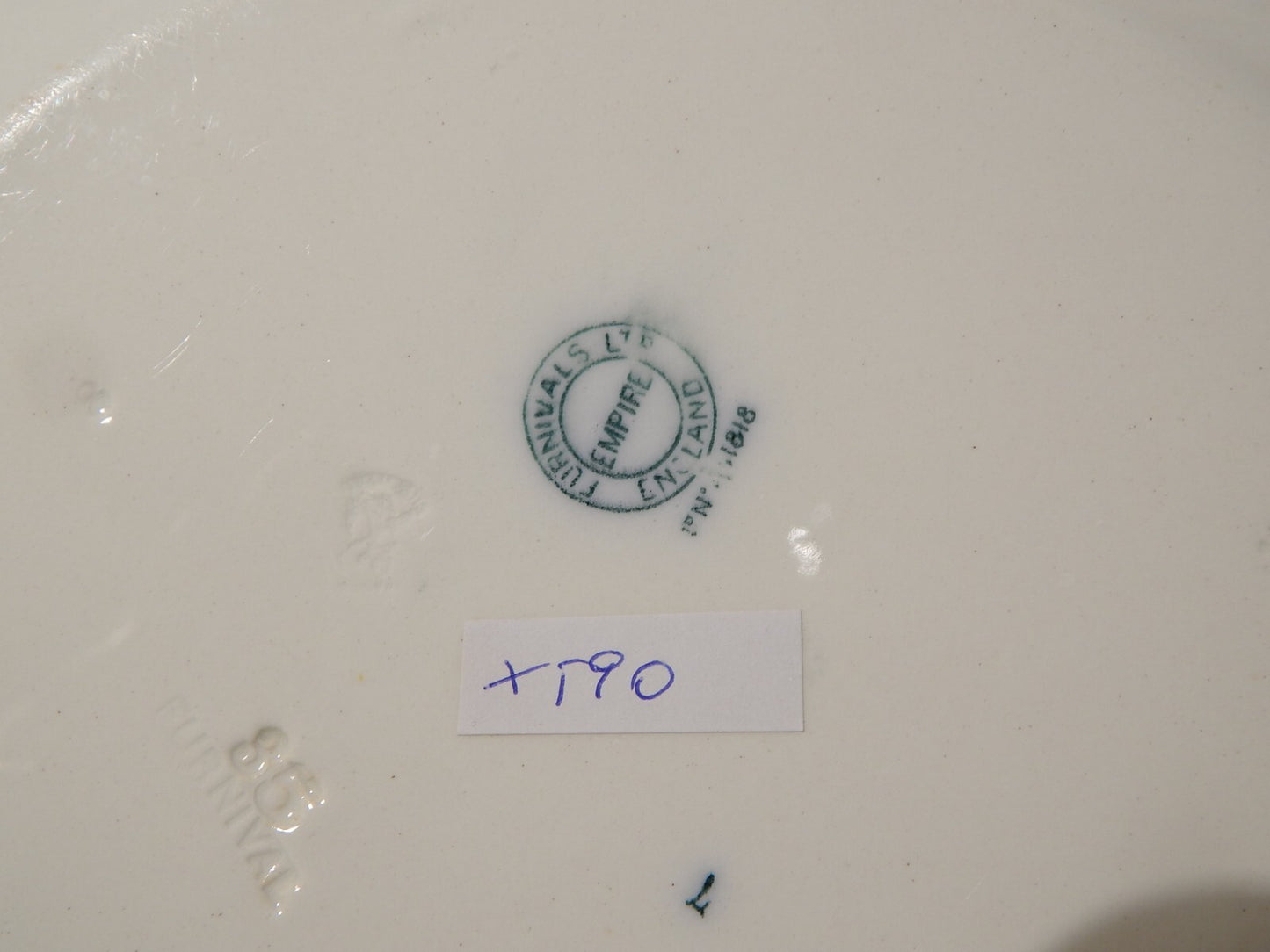 ANTICO VASSOIO PIATTO OVALE PORCELLANA INGLESE FURNIVALS FINE 800 EMPIRE