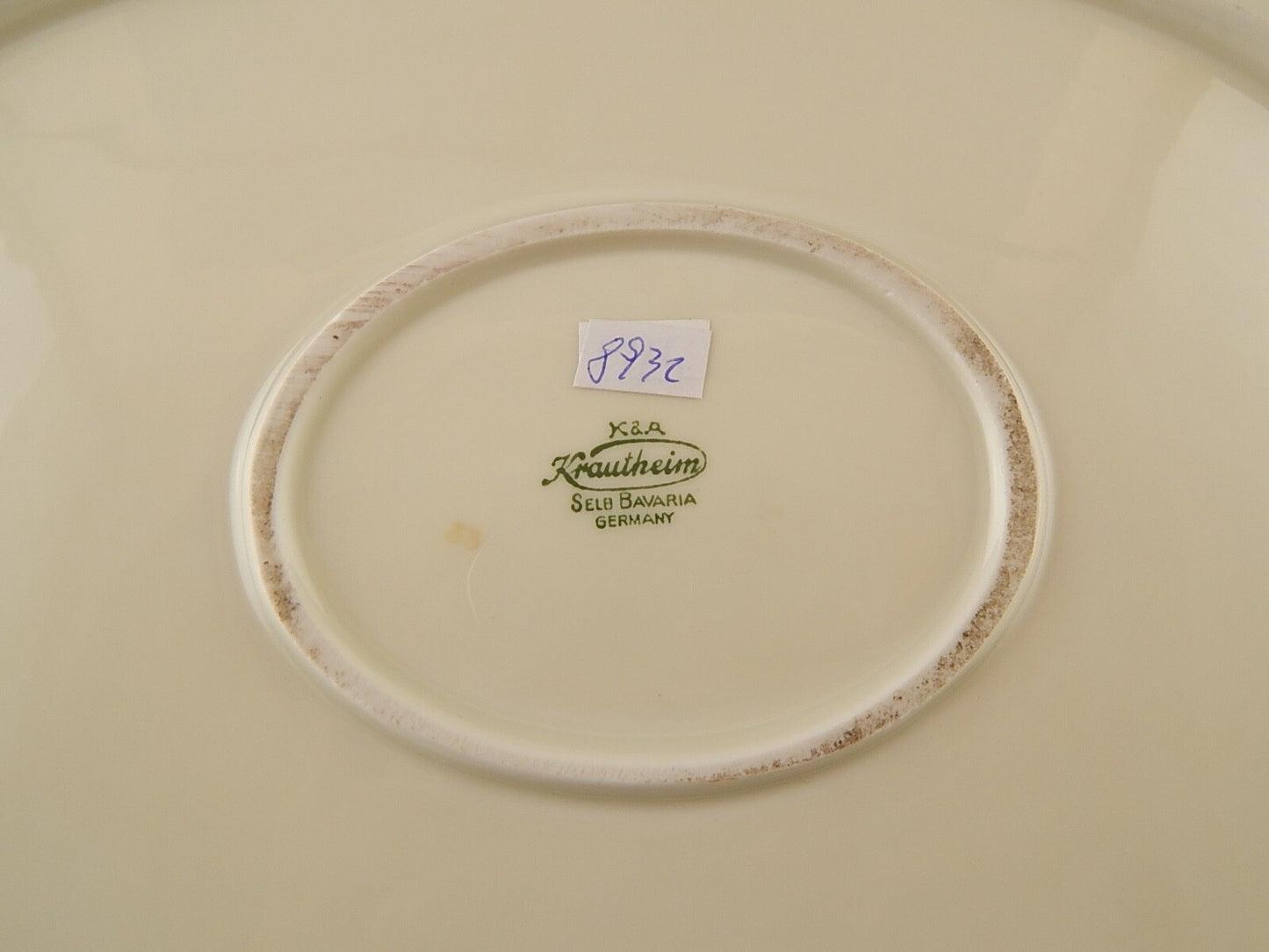 ANTICO VASSOIO PREZIOSA PORCELLANA KRAUTHEIM BAVARIA GHIRLANDA CM 40 X 30