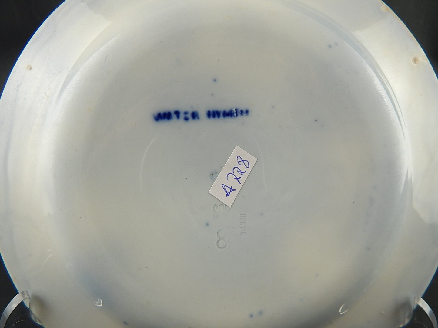 ANTICO PIATTO NINFEE CERAMICA RICHARD MILANO FINE 800 FLOW BLUE WATER NYMPH A778