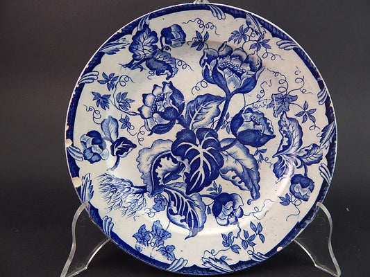 ANTICO PIATTO NINFEE BLU CERAMICA RICHARD MILANO FINE 800 BLUE WATER NYMPH A889