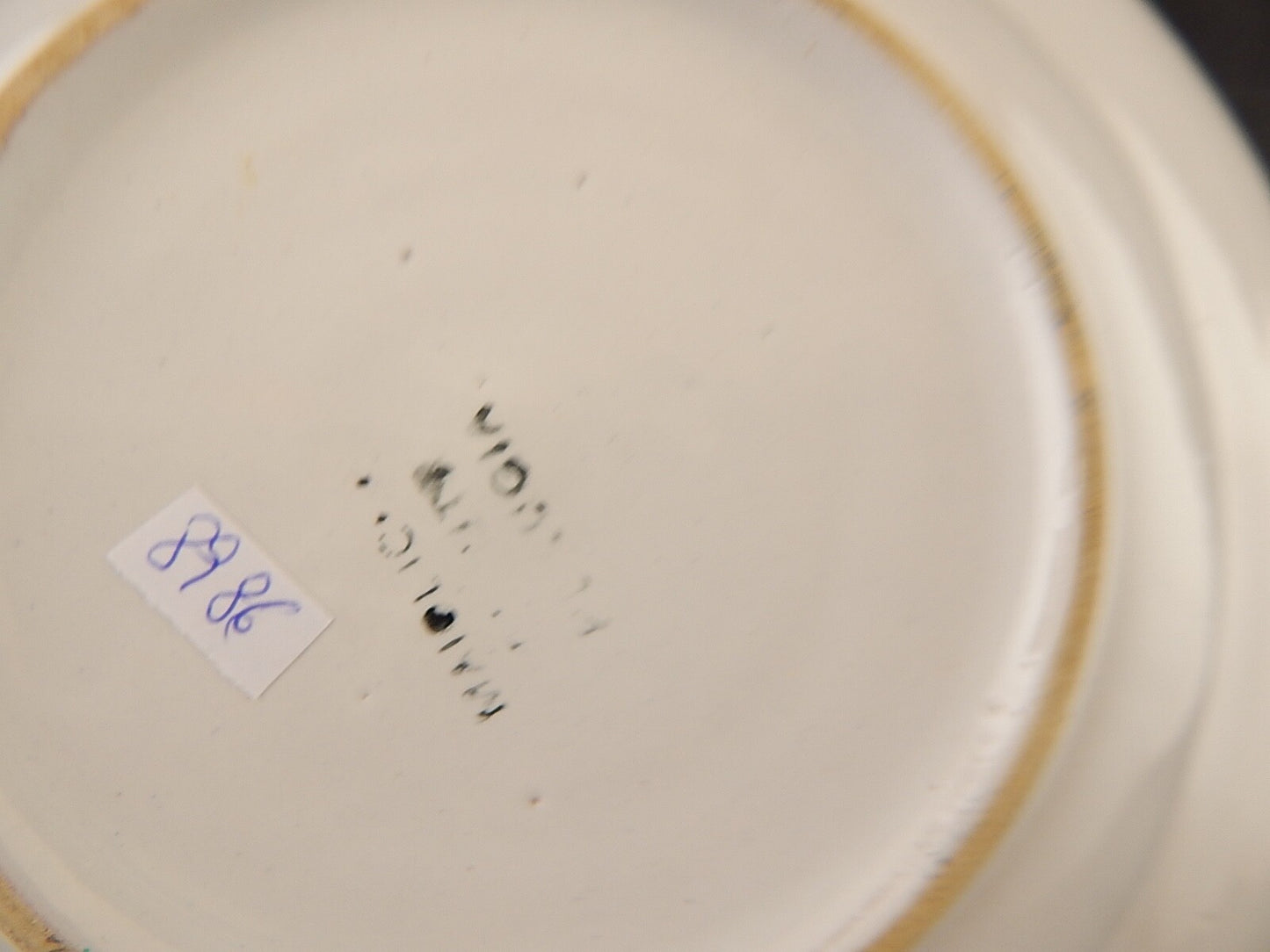 ANTICO PIATTO FONDO CERAMICA MAIOLICHE DERUTA PERUGIA 1900 DECORO RINASCIMENTO