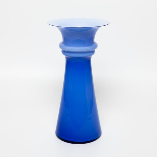 VASO CRISTALLO BLU HOLMEGARD PER ROYAL COPENHAGEN "Harmony" CM 28