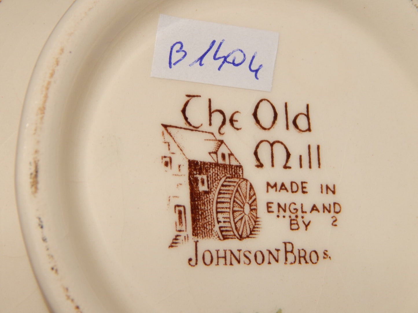 VINTAGE TEIERA SEMI PORCELLANA JOHNSON BROS THE OLD MILL STAMPATA A MANO