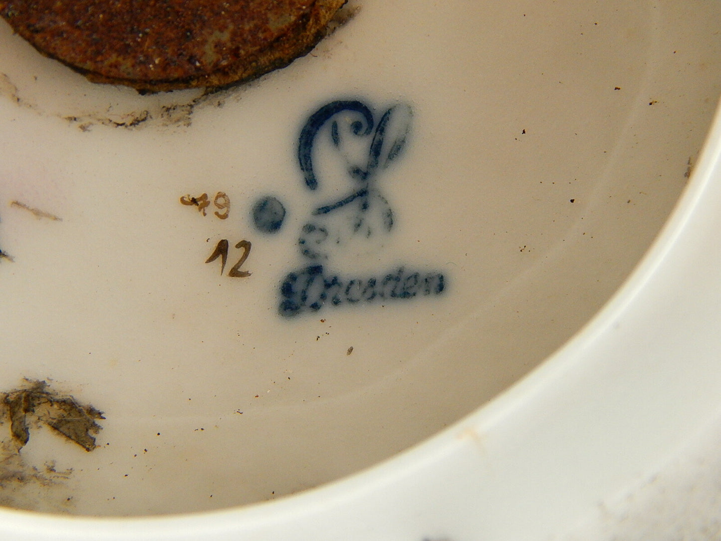 ANTICO PREZIOSO VASO IMPERO PORCELLANA DRESDA DRESDEN CARL THIEME 1900