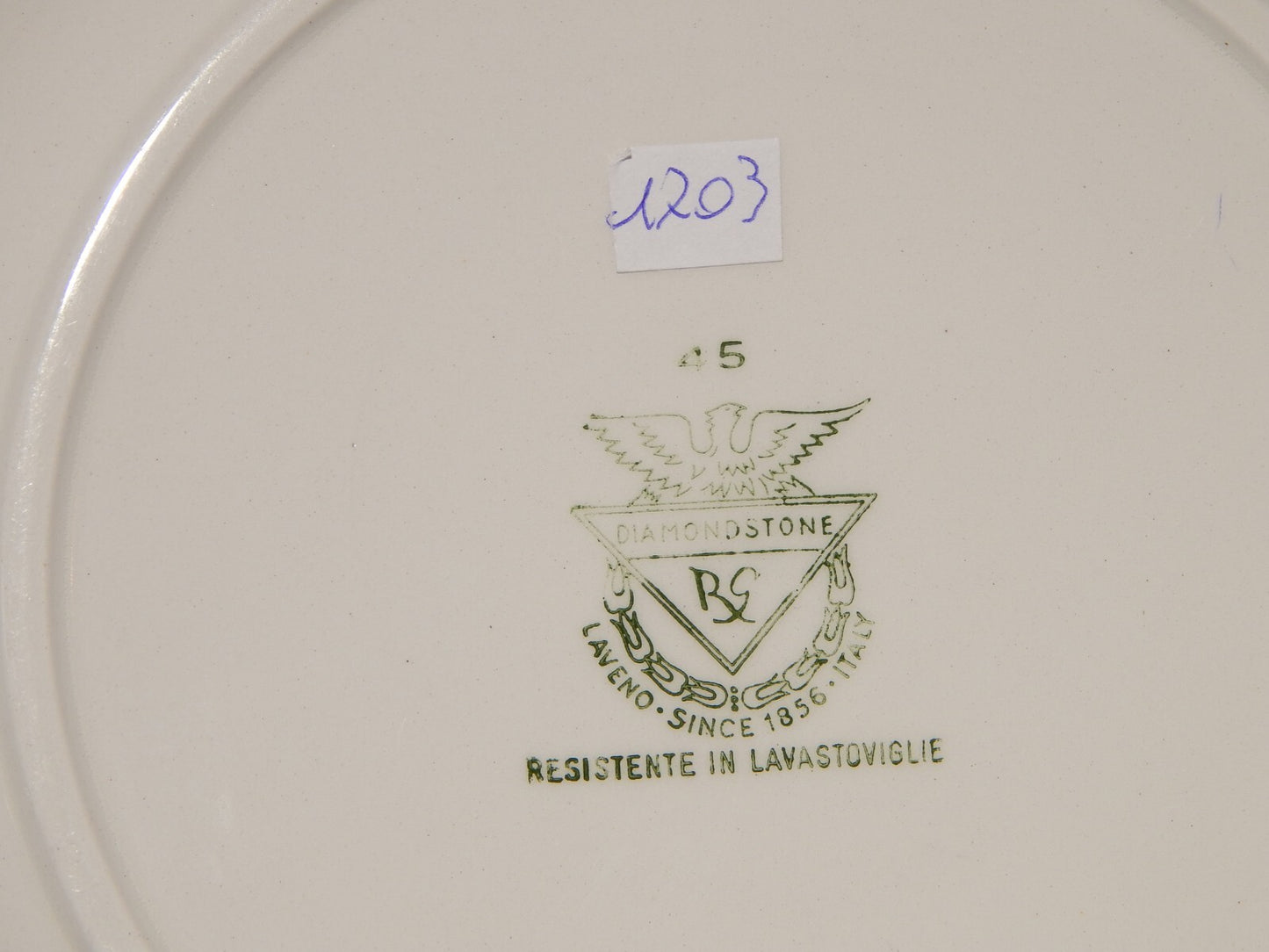 MODERNARIATO PIATTO PIANO CM 26 CERAMICA RICHARD GINORI LAVENO ANTONIA CAMPI