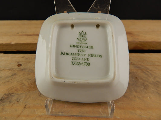 ROYAL COPENHAGEN BING&GRONDAHL PLAQUETTE PORCELLANA PARLAMIENT FIELDS ICELAND
