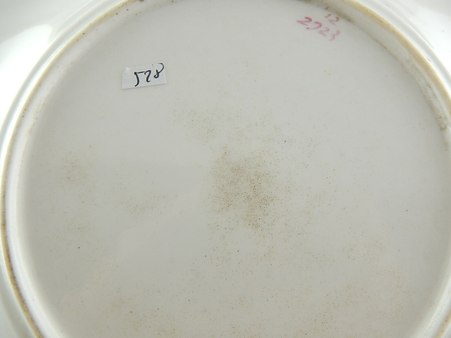 ANTICO PREZIOSO RARO PIATTO PORCELLANA EPOCA LUIGI FILIPPO VECCHIO PARIGI #528