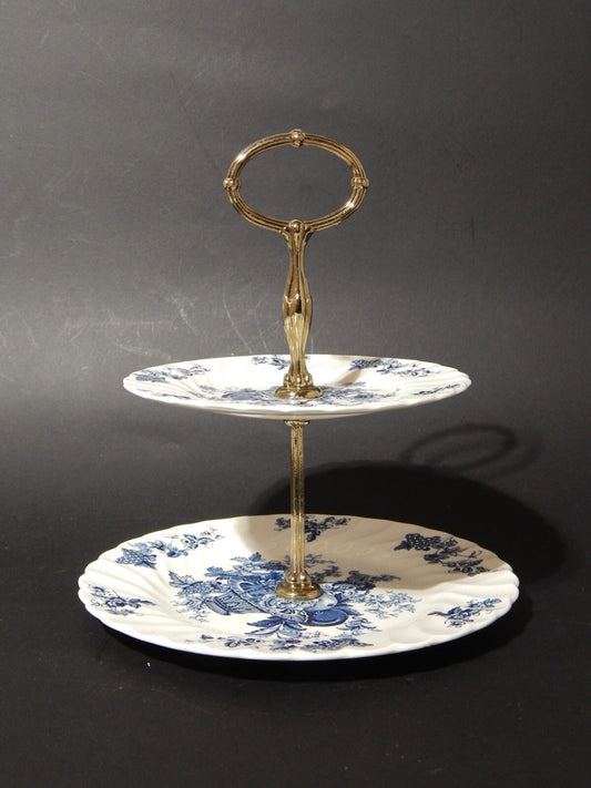 RETRO RARA ALZATA SEMI PORCELLANA BOUNTIFUL MYOTT STAFFORDSHIRE ENGLAND