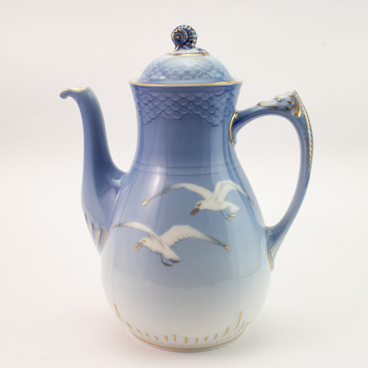 CAFFETTIERA PORCELLANA ORO ZECCHINO GABBIANI ROYAL COPENHAGEN BING&GRONDAHL 91A