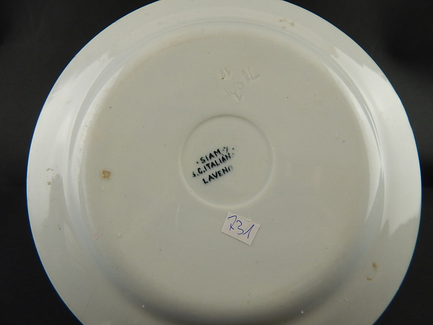 ANTICO PIATTO DESSERT SOCIETA' CERAMICA ITALIANA LAVENO SCI DECORO SIAM A731