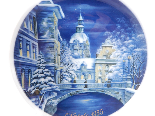 COLLEZIONE PORCELLANA E CERAMICA PIATTO DI NATALE 1985 ROYAL TETTAU