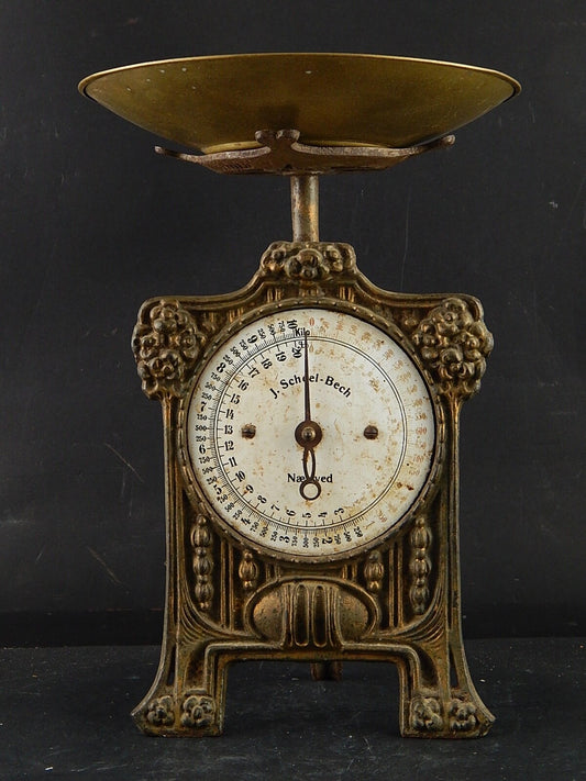 ANTICA RARA BILANCIA CUCINA DANESE ART NOUVAU FINE 800 COUNTRY CHIC COLLECTION