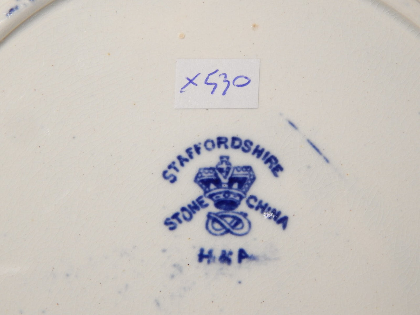 ANTICO PIATTO SEMI PORCELLANA WILLOW VITTORIANO HULSE & ADDERLEY 1875