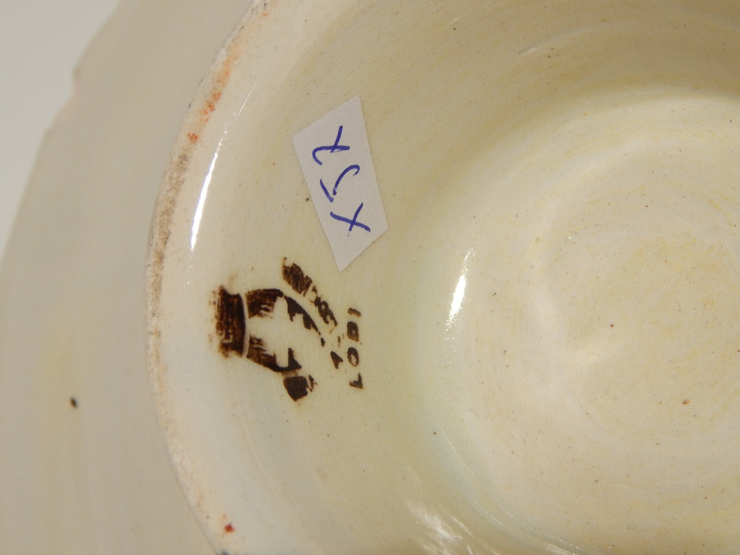 ANTICA ALZATA CENTROTAVOLA MAIOLICA CERAMICA LODIGIANA VECCHIA LODI DIPINTA