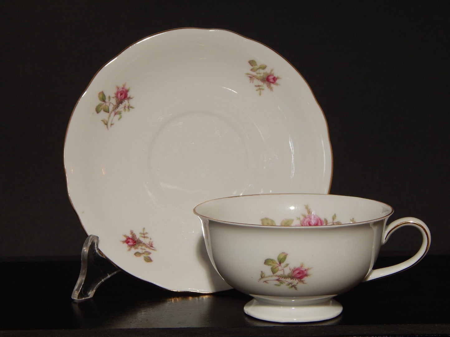 ANTICO SERVIZIO TÈ PORCELLANA BAVARIA OSCAR SCHALLER RHEINPFALZ ROSA CANINA