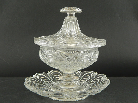 ANTICA PRIMO 800 ORIGINALE PREZIOSO PORTA BONBONS CENTROTAVOLA IN VETRO