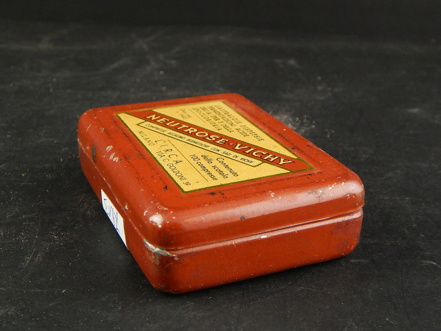 PUBBLICITARIO FARMACIA VINTAGE SCATOLA COMPRESSE NEUTROSE VICHY LIRCA MILANO