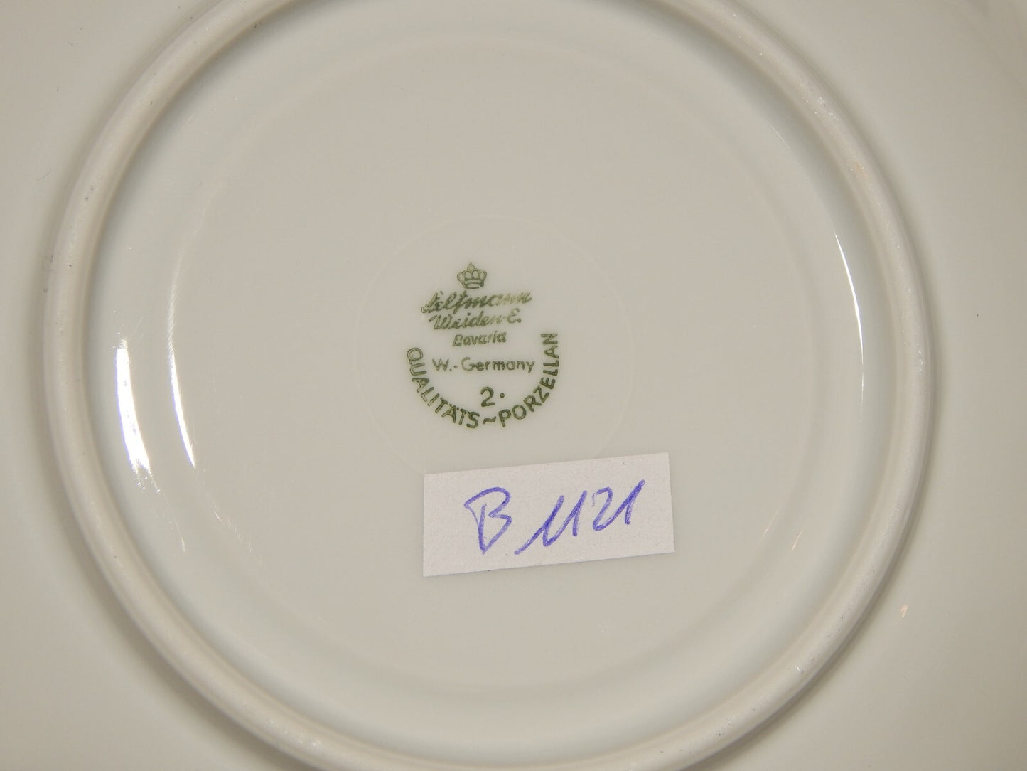 VINTAGE PORCELLANA TAZZA BRODO CONSOMME' SELTMANN WEIDEN HUBERTUS BAROCCO VERDE